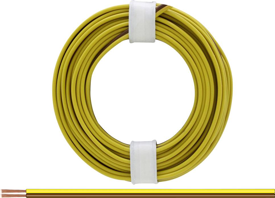 Donau Elektronik 225-38 Fil de câblage 2 x 0.25 mm² marron-jaune 5 m