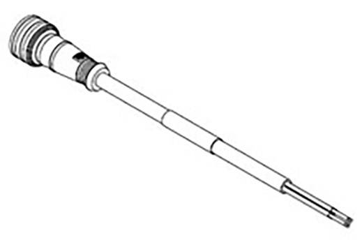 Dessin au trait d'un instrument laparoscopique médical avec un long manche étroit et une poignée cannelée.
