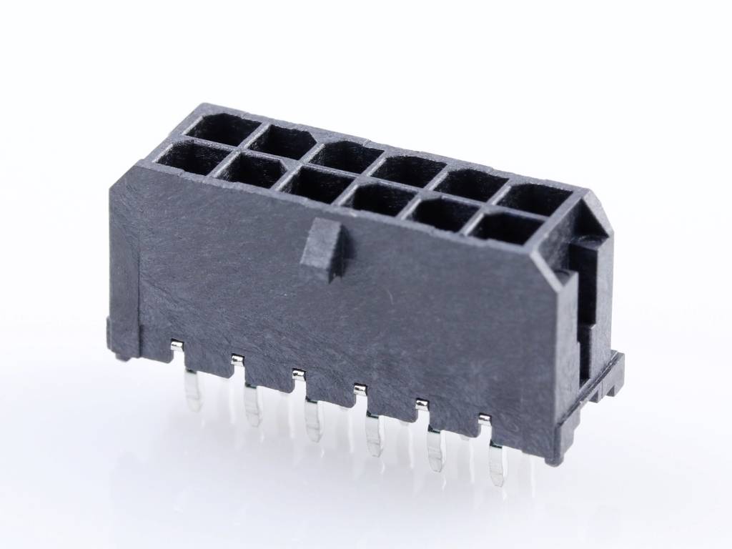 Molex Barrette mâle encastrable (standard) Nbr total de pôles 12 Pas: 3 mm 430451212 Tray
