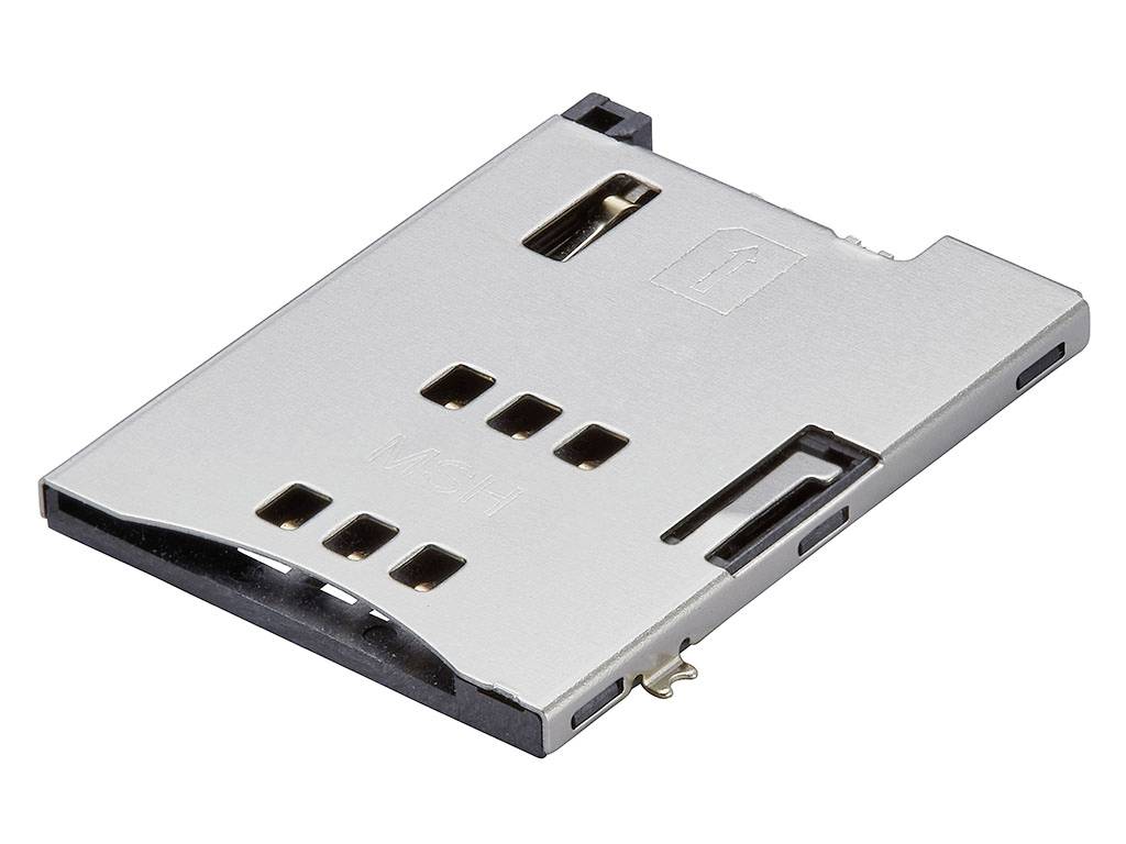 Molex Slot pour carte SIM Nbr total de pôles 6 Pas: 2.54 mm 475530001 Tape on Full reel