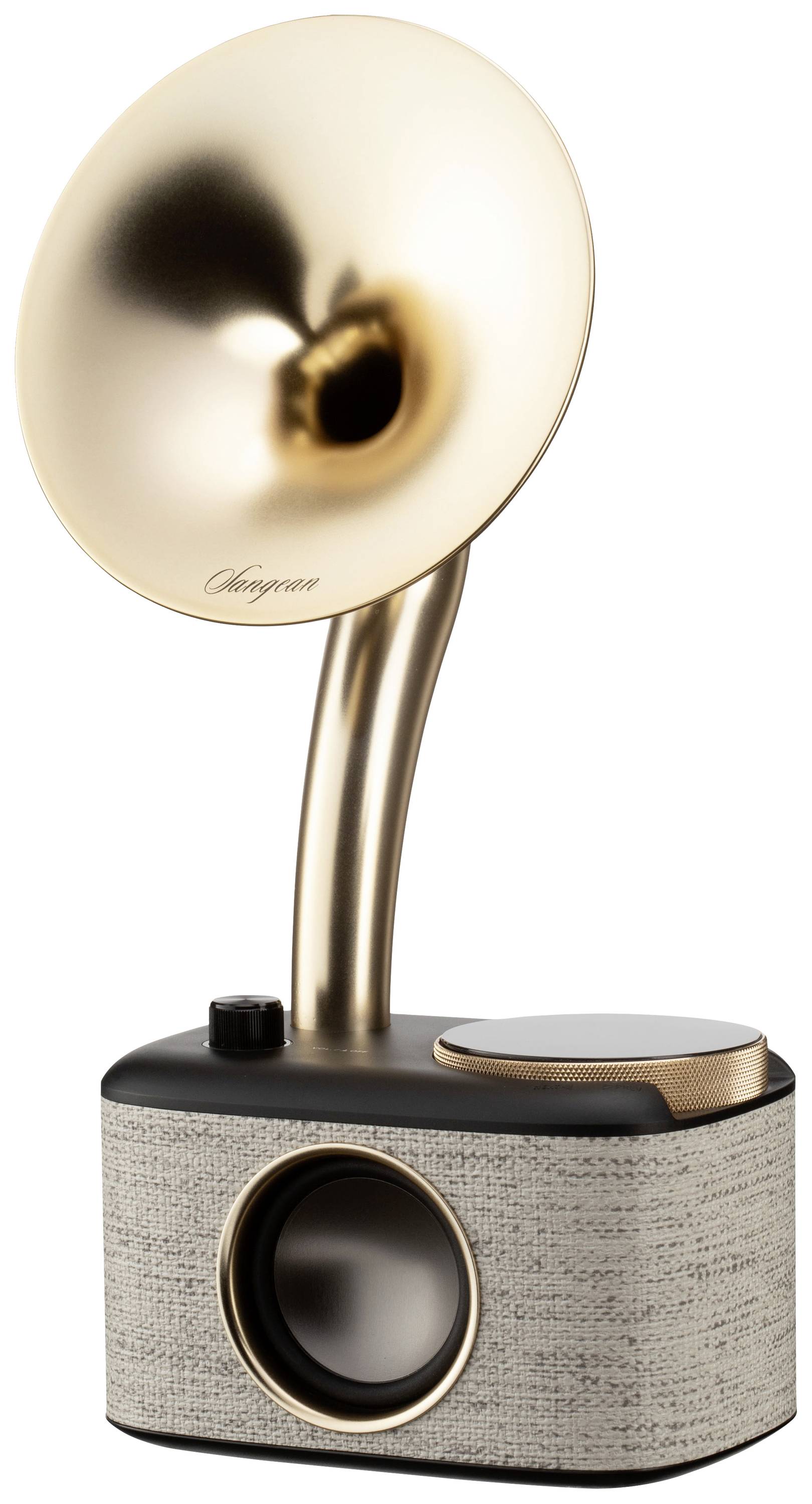 Sangean CP-100D Gramophone Radio de table DAB+, FM AUX, Bluetooth, USB écran tactile, rechargeable beige