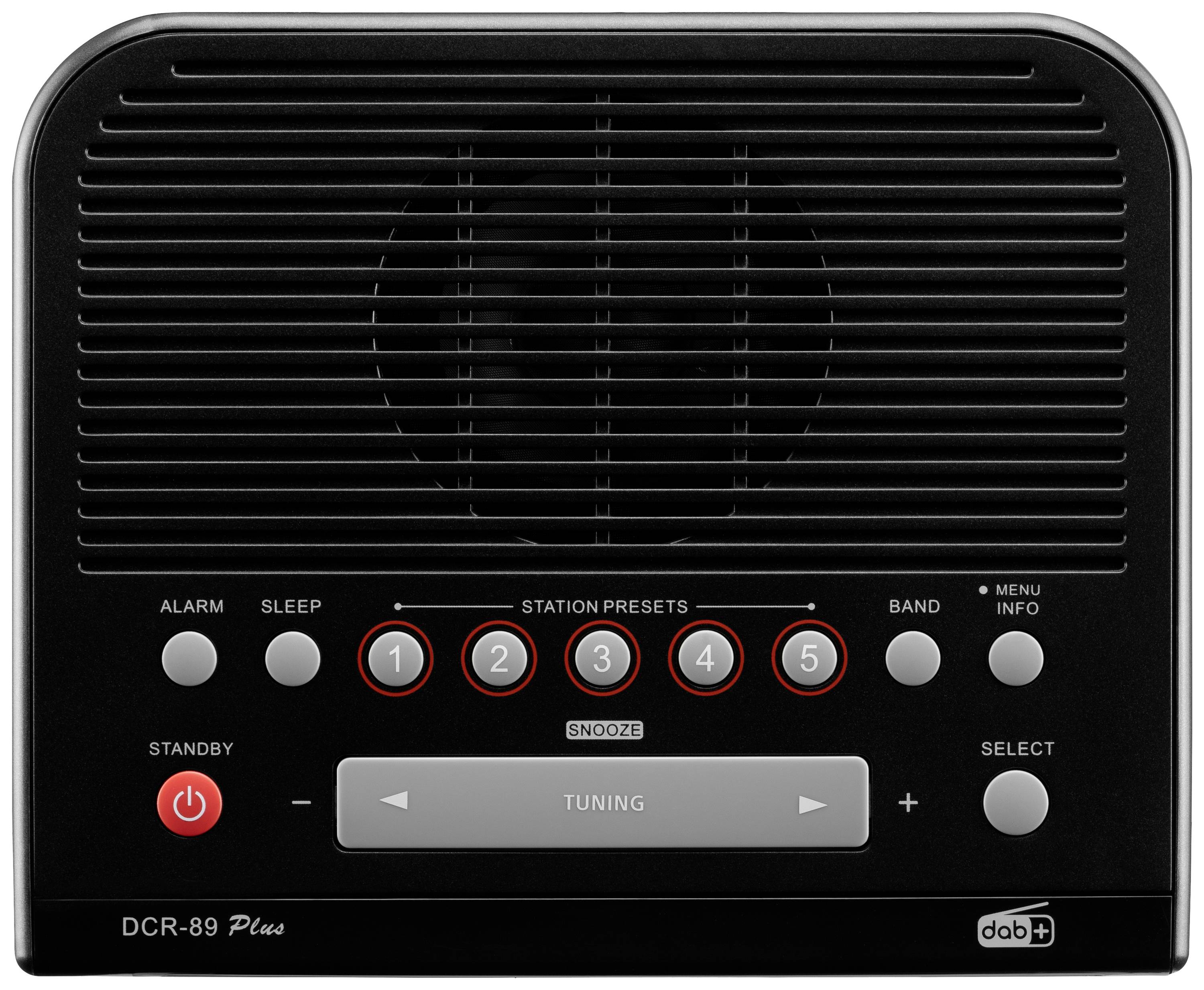 Sangean DCR-89+ Radio-réveil DAB+, FM AUX, USB fonction réveil noir
