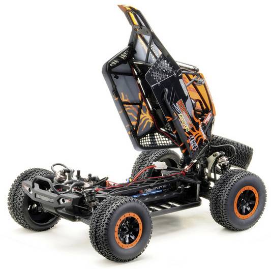 Absima Desert Rock Racer ADB1.4 orange, noir brushed 1:10 Auto RC électrique Rock Racer 4 roues motrices (4WD) prêt à fonctionner