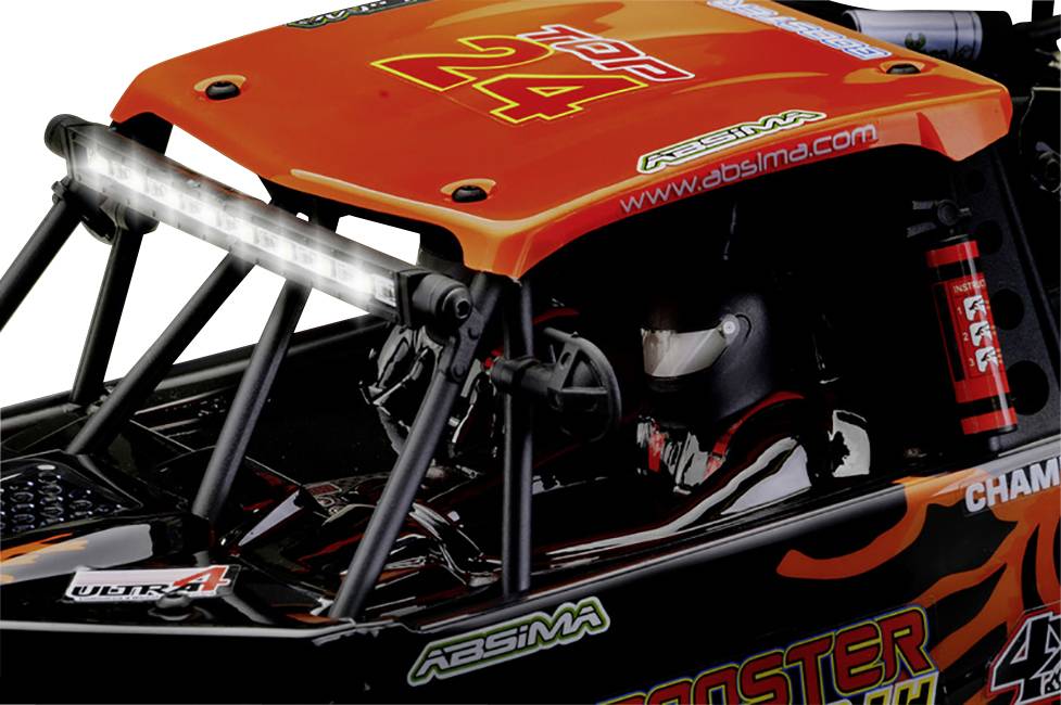 Absima Desert Rock Racer ADB1.4 orange, noir brushed 1:10 Auto RC électrique Rock Racer 4 roues motrices (4WD) prêt à fonctionner