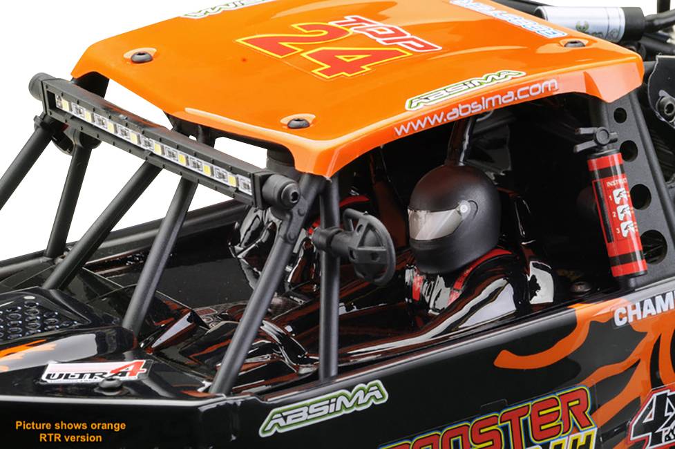 Absima Desert Rock Racer ADB1.4 orange, noir brushed 1:10 Auto RC électrique Rock Racer 4 roues motrices (4WD) prêt à fonctionner