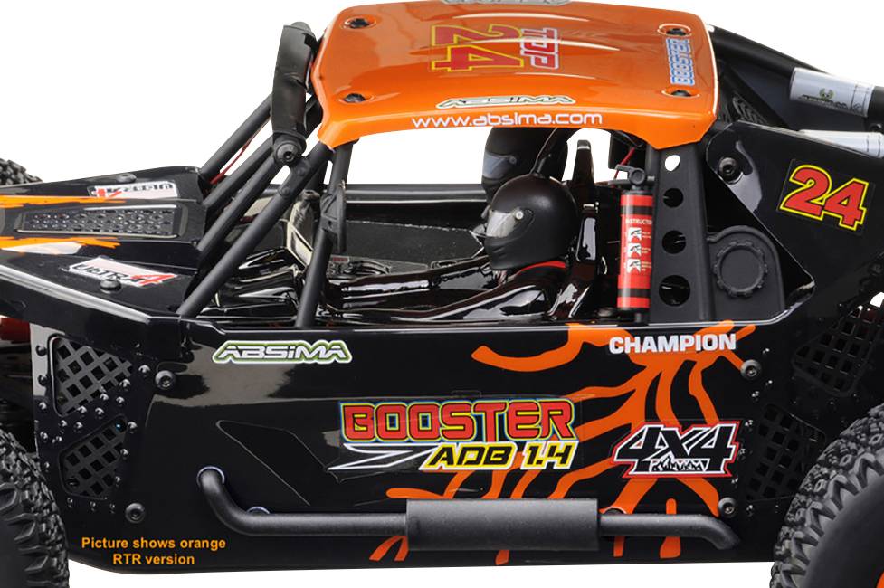 Absima Desert Rock Racer ADB1.4 orange, noir brushed 1:10 Auto RC électrique Rock Racer 4 roues motrices (4WD) prêt à fonctionner