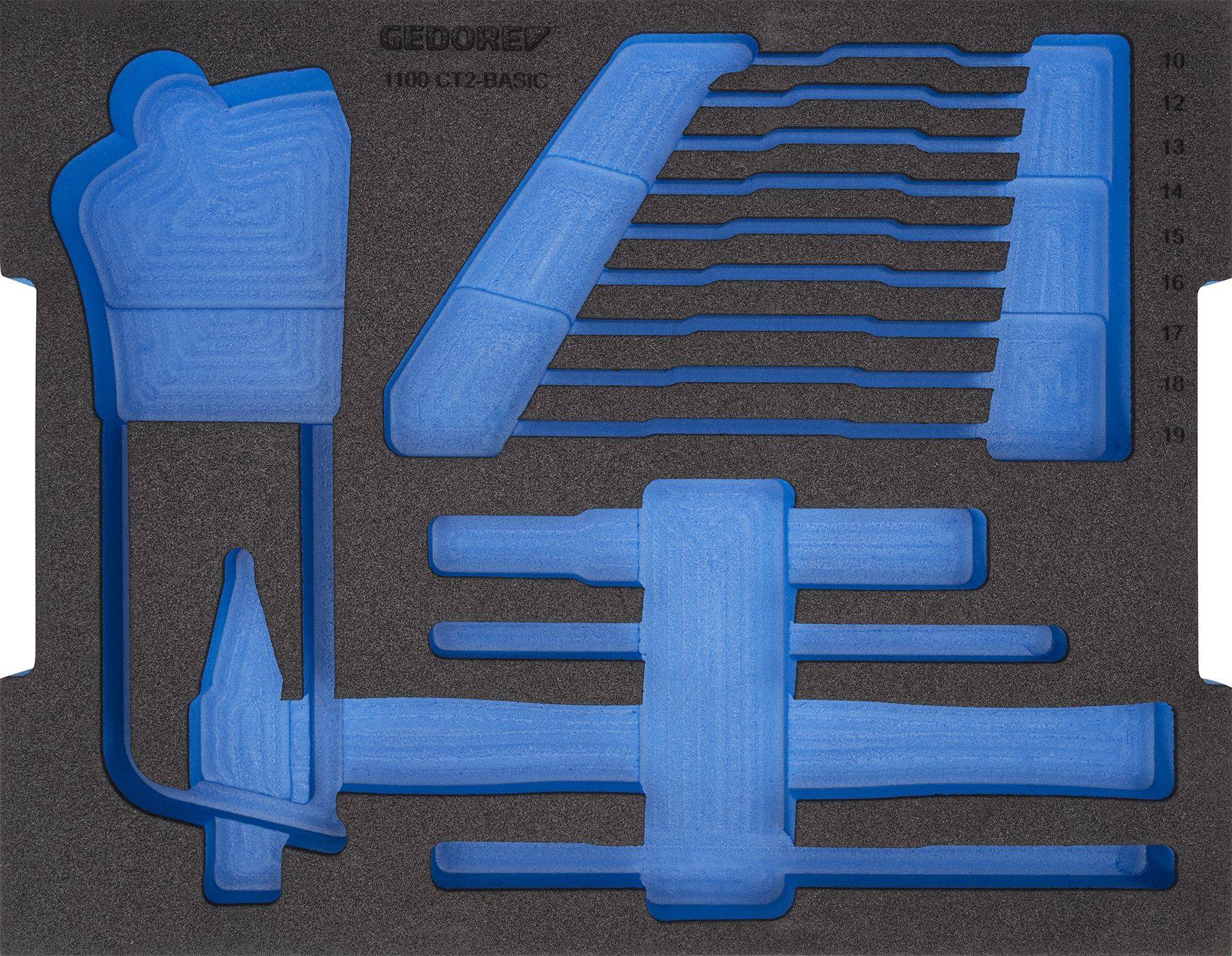 Gedore 2835975 EI-1100 CT2-BASIC Insert en mousse (L x l) 230 mm x 315 mm