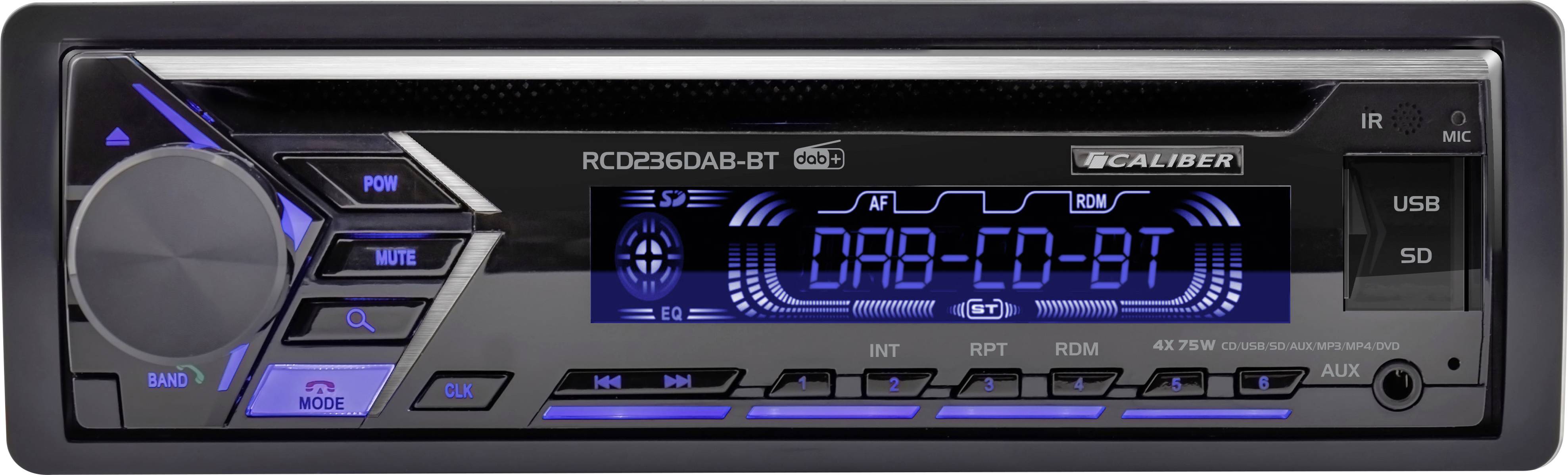 Caliber RCD236DAB-BT Autoradio kit mains libres bluetooth, tuner DAB+, avec antenne DAB
