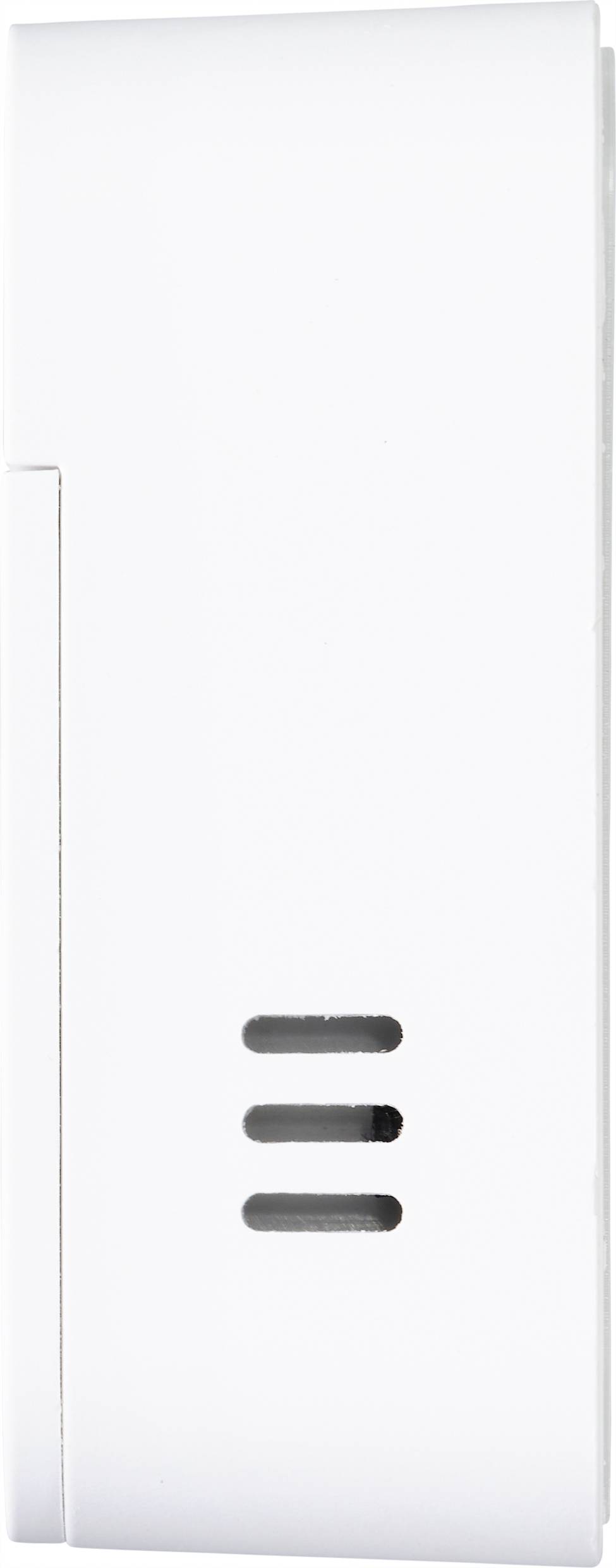 Un récipient en plastique blanc rectangulaire avec trois fentes horizontales.