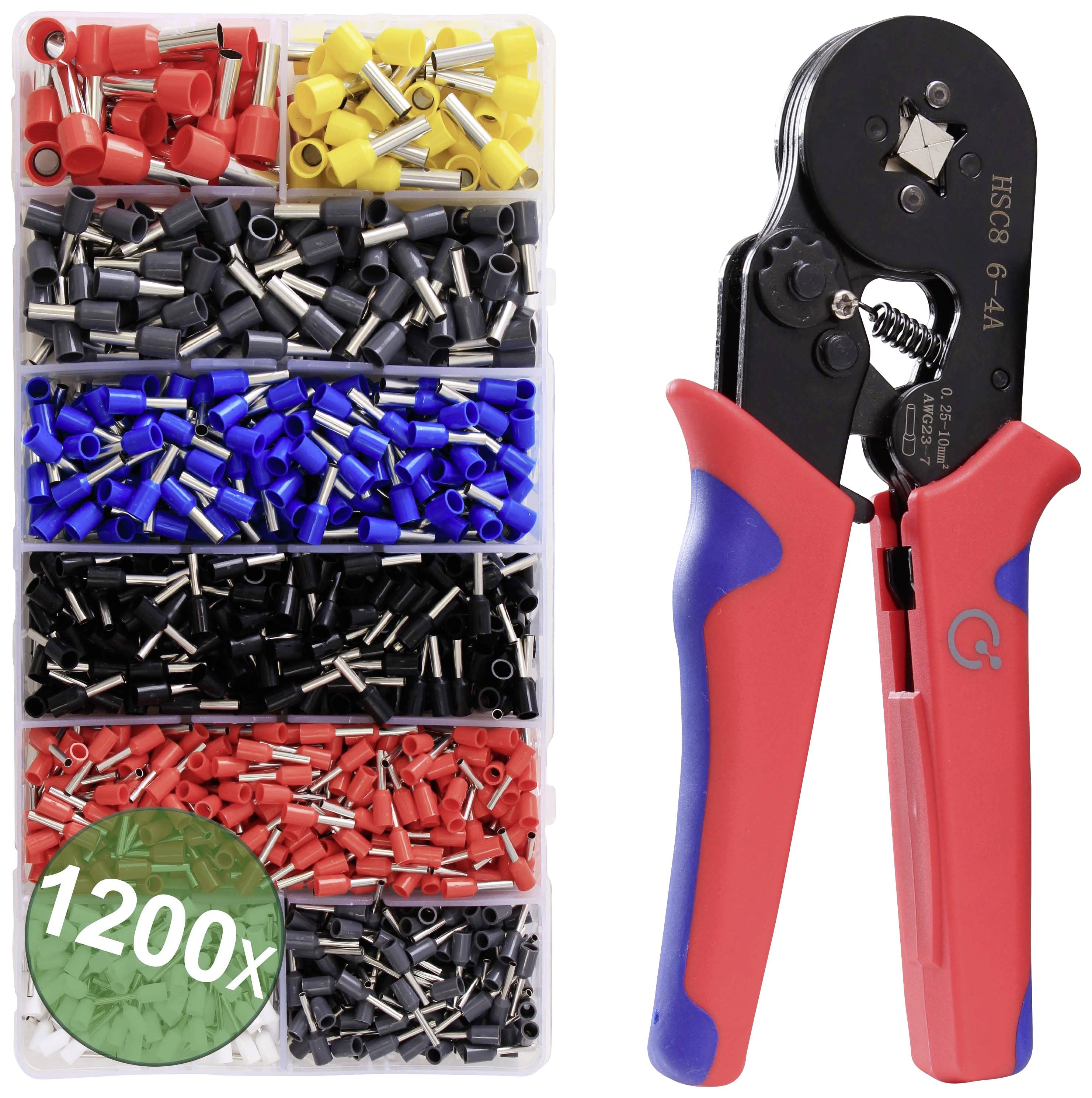 Quadrios 2005CA001 Assortiment d'embouts simples partiellement isolé multicolore 1200 pc(s)