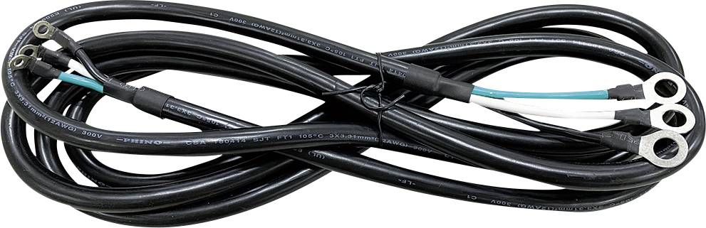 Câble noir à plusieurs connexions. Convient pour les connexions électriques. Essentiel pour les installations techniques.
