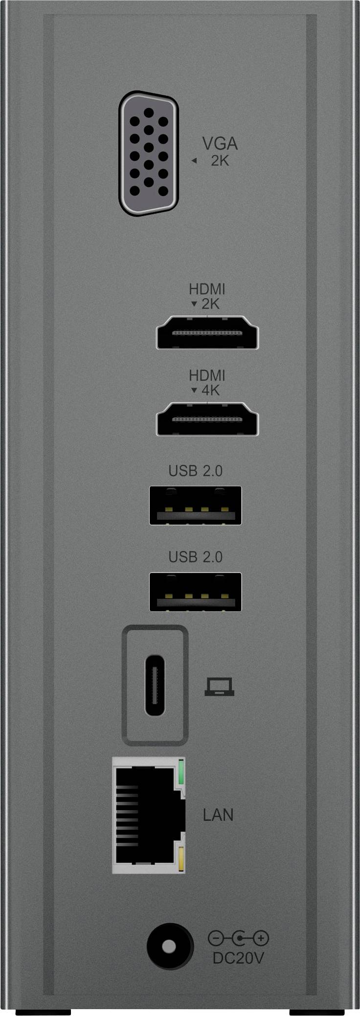 ICY BOX Station d'accueil USB-C® IB-DK2262AC Convient pour les marques: universel