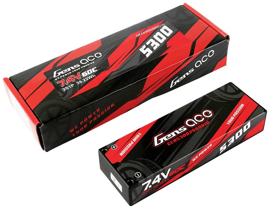 Gens ace Pack de batterie (LiPo) 7.4 V 5300 mAh hardcase système d'enfichage en T