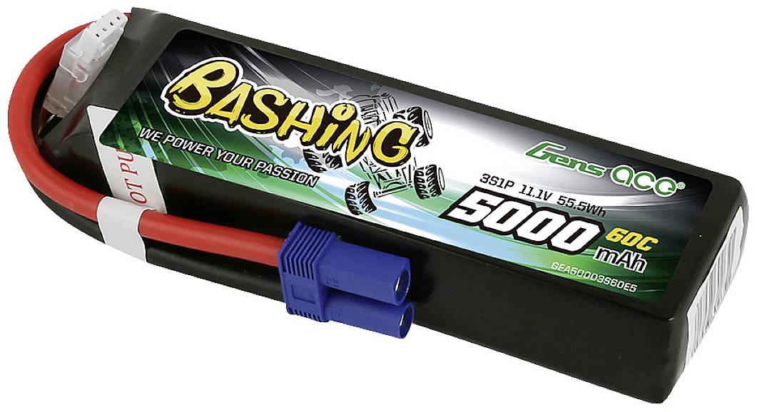 Gens ace Pack de batterie (LiPo) 11.1 V 5000 mAh Softcase EC5