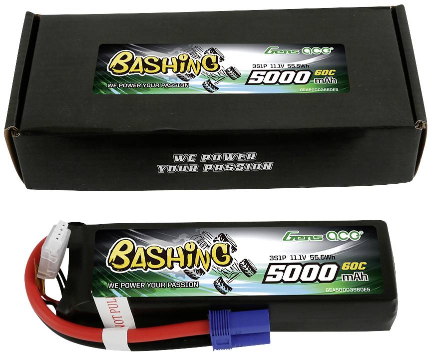 Gens ace Pack de batterie (LiPo) 11.1 V 5000 mAh Softcase EC5