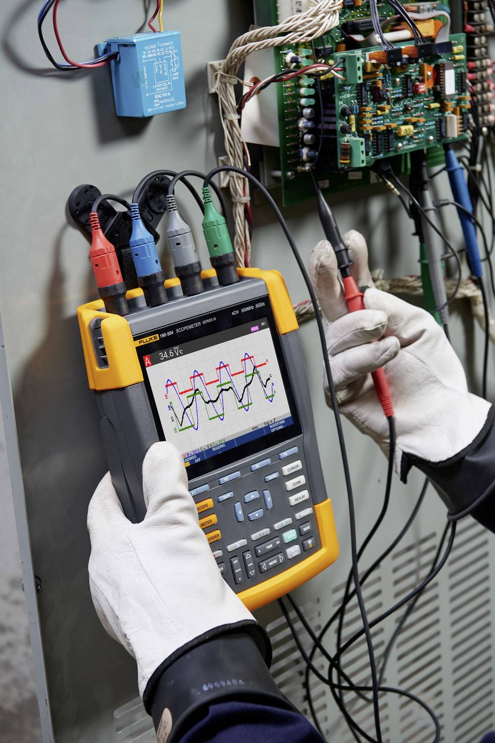 Oscilloscope manuel Fluke 190-062-III 60 MHz 2 canaux 625 Méch/s 30 kpts 8 bits