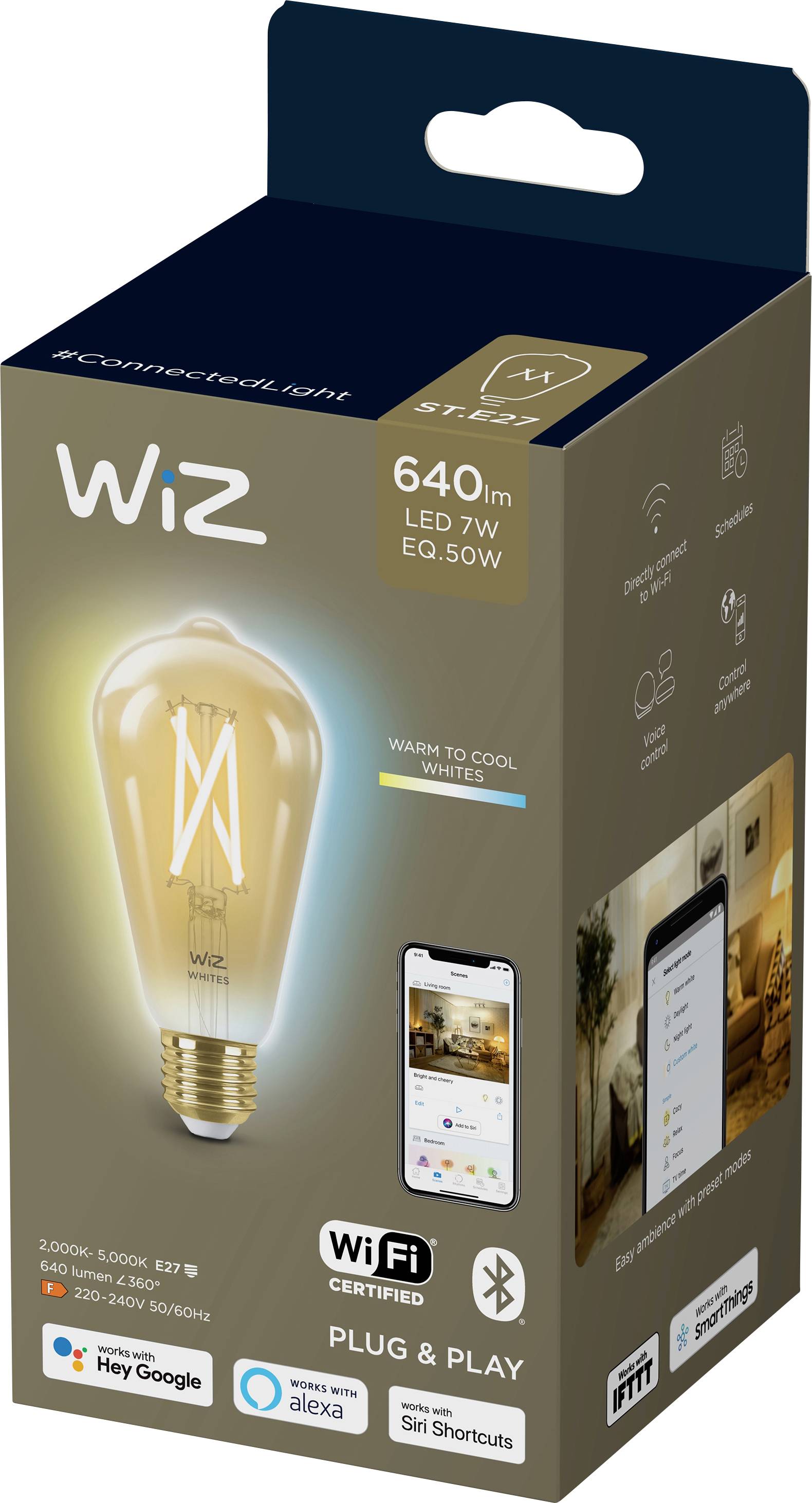 WiZ 871869978723301 LED CEE 2021 F (A - G) E27 7 W = 50 W commandé par appli mobile 1 pc(s)