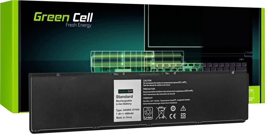 Green Cell Batterie d'ordinateur portable 34GKR 3RNFD PFXCR 7.4 V 4400 mAh Dell