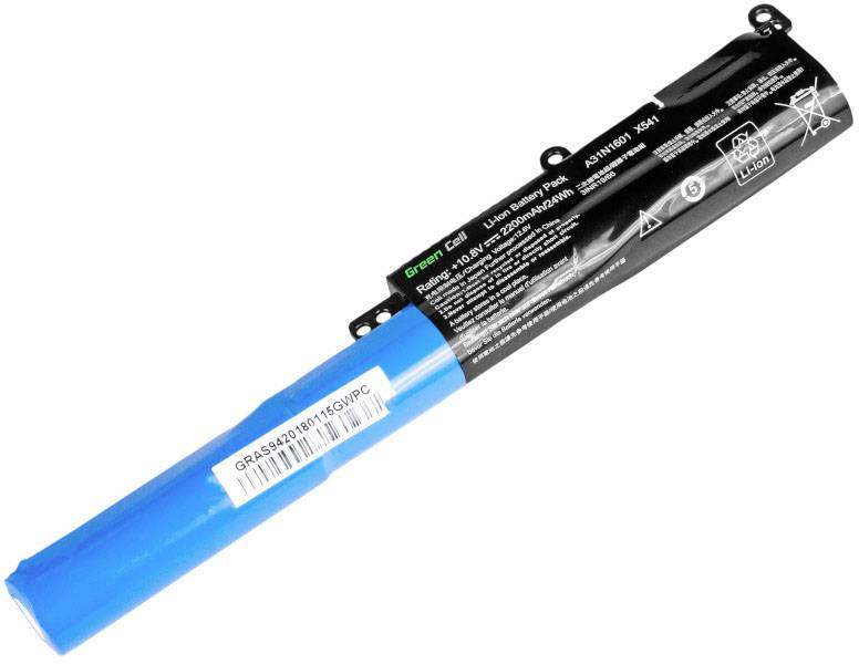 Green Cell Batterie d'ordinateur portable A31N1601 A31LP4Q 10.8 V 2200 mAh Asus