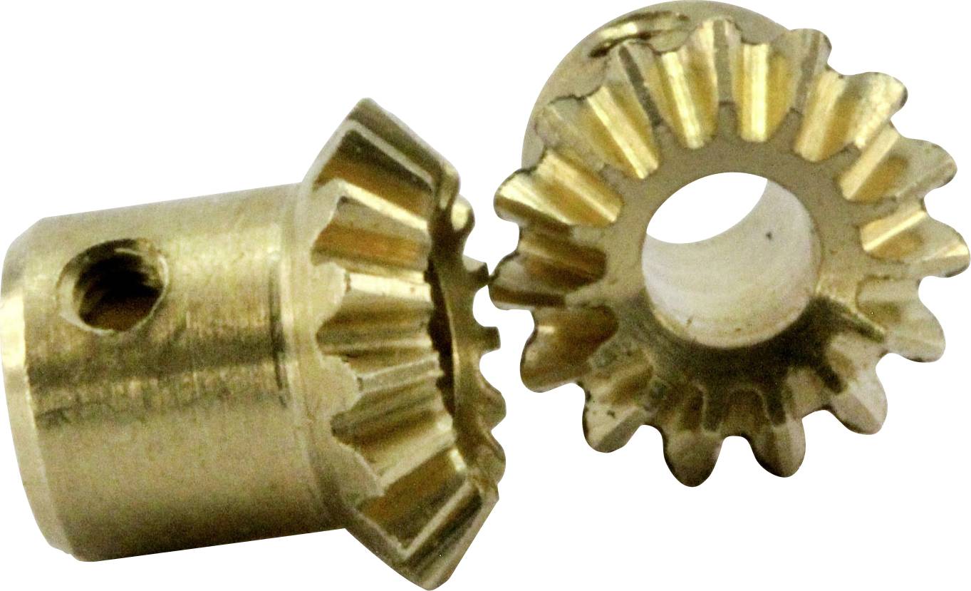 Zwei goldene Zahnräder aus Metall, die nebeneinanderliegen. Eines steht aufrecht, das andere liegt flach mit den Zähnen sichtbar.