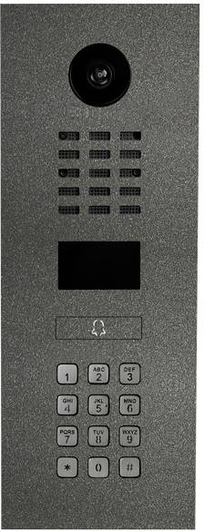 DoorBird D2101KV Interphone vidéo IP Ethernet Station extérieure acier inoxydable V2A, mica de fer DB703 (satiné)