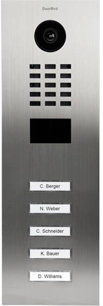 DoorBird D2105V Interphone vidéo IP Ethernet Station extérieure acier inoxydable V4A (brossé)