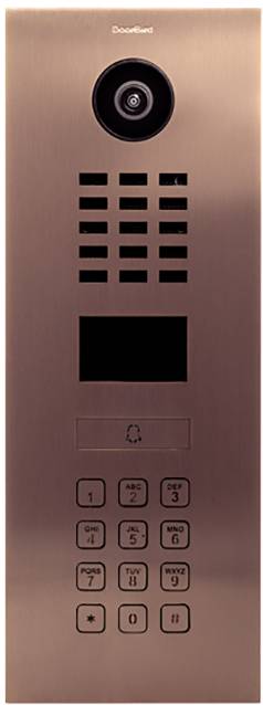 DoorBird D2101KV Interphone vidéo IP Ethernet Station extérieure acier inoxydable V2A (brossé), Bronze