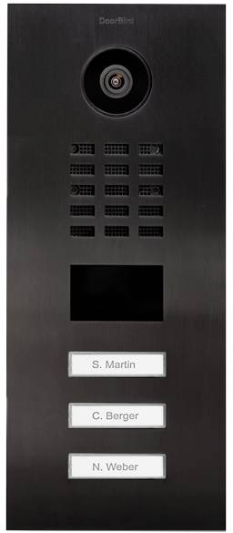 DoorBird D2103V Interphone vidéo IP Ethernet Station extérieure acier inoxydable V2A (brossé), Titane