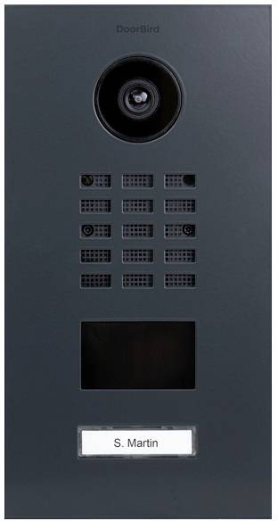 DoorBird D2101V Interphone vidéo IP Ethernet Station extérieure acier inoxydable, RAL 7016 (satiné)