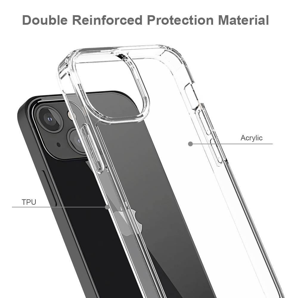 JT Berlin Pankow Clear Coque arrière Apple iPhone 13 mini transparent résistant aux chocs, chargement par induction 10798