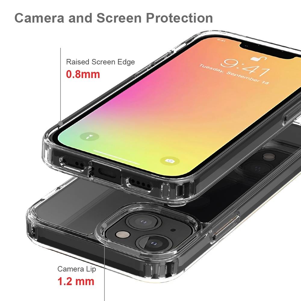 JT Berlin Pankow Clear Coque arrière Apple iPhone 13 mini transparent résistant aux chocs, chargement par induction 10798