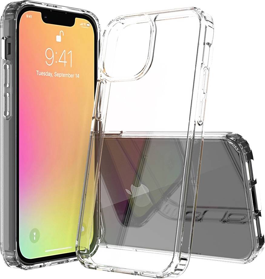 JT Berlin Pankow Clear Coque arrière Apple iPhone 13 mini transparent résistant aux chocs, chargement par induction 10798