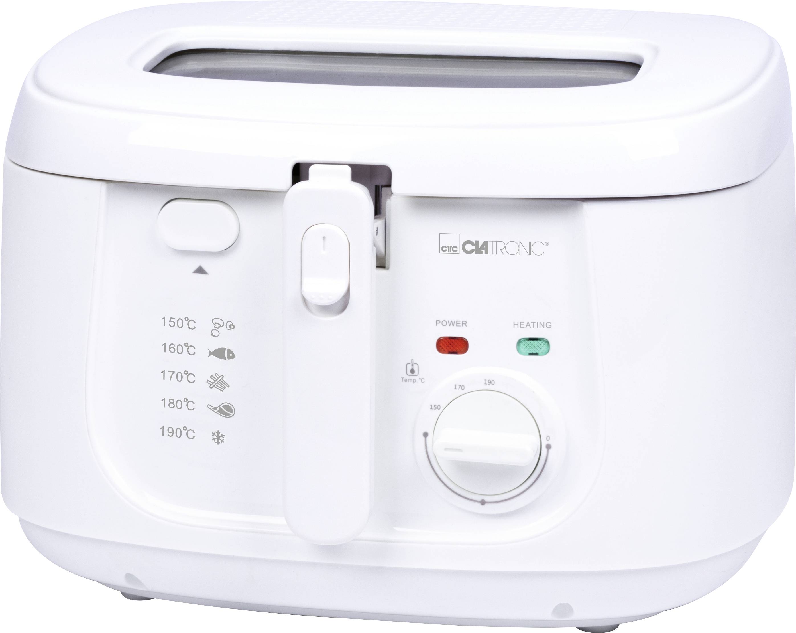 Clatronic FR 3771 Friteuse 2.5 l 1800 W blanc
