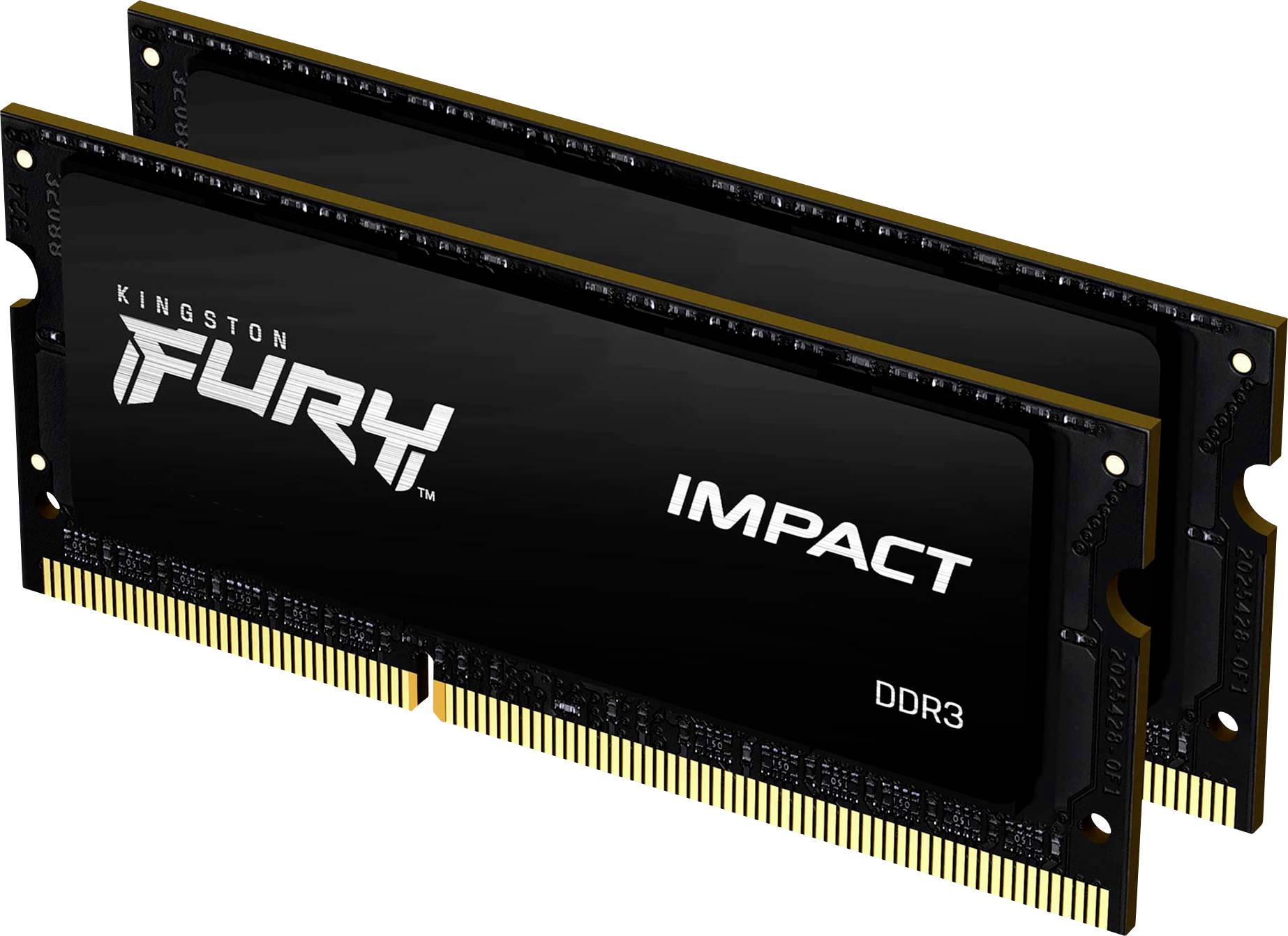 Mémoire pour PC portable Kingston FURY Impact DDR3 16 GB 2 x 8 GB non-ECC 1866 MHz SO-DIMM 204 broches CL11 KF318LS11IBK2/16