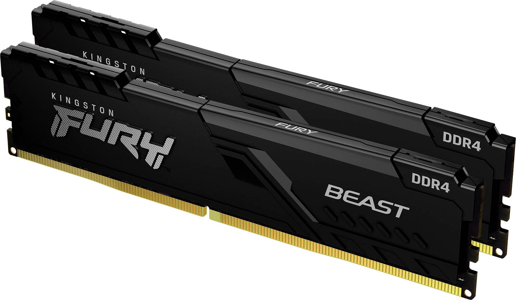 Mémoire pour PC Kingston FURY Beast DDR4 16 GB 2 x 8 GB 3733 MHz DIMM 288 broches CL19 KF437C19BBK2/16