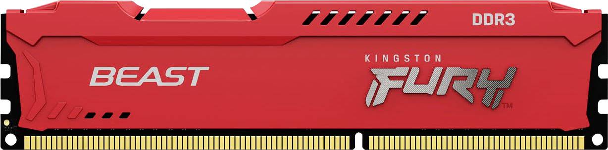 Kingston FURY Beast Mémoire pour PC DDR3 16 GB 2 x 8 GB non-ECC 1600 MHz DIMM 240 broches CL10 KF316C10BRK2/16