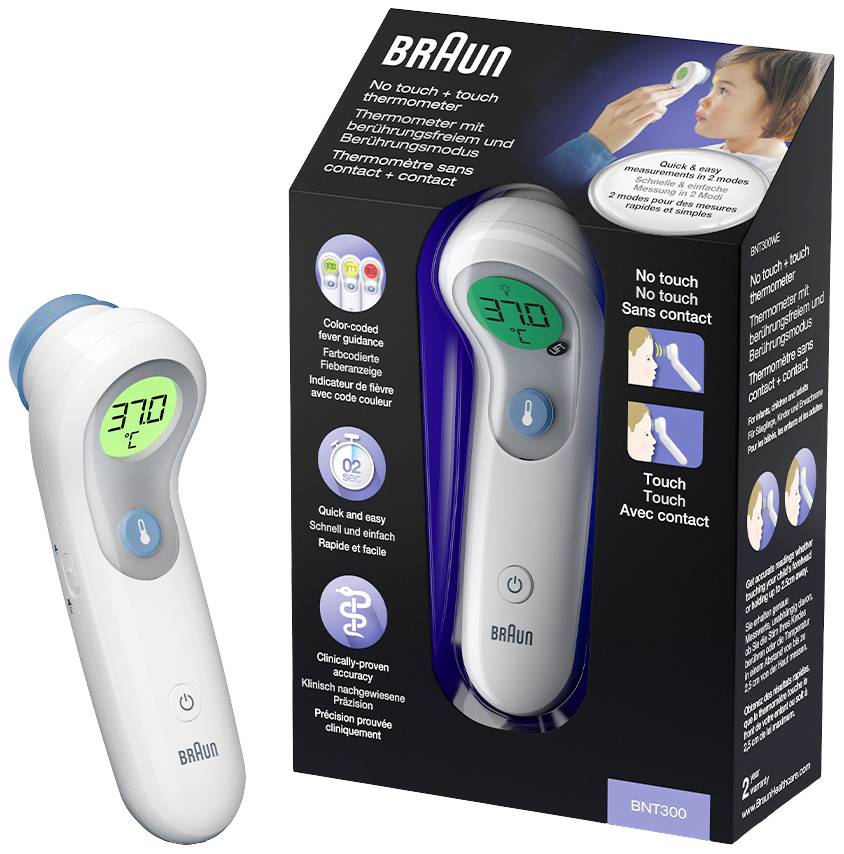 Braun BNT300WE Thermomètre médical avec éclairage LED