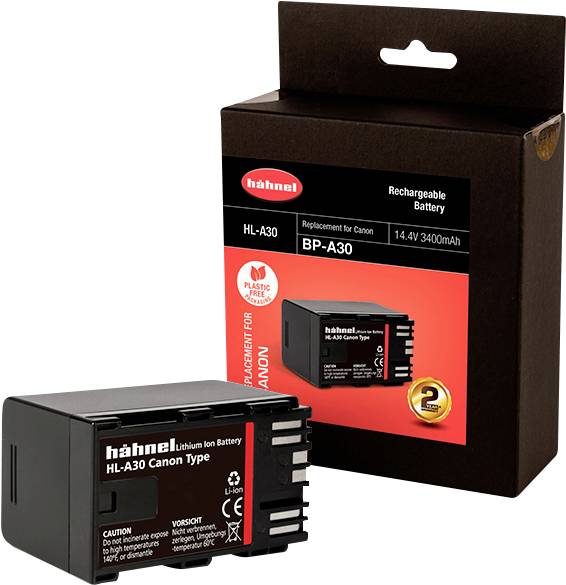 Hähnel Fototechnik HL-A30 Batterie pour appareil photo Remplace l'accu d'origine BP-A30 14.4 V 3400 mAh