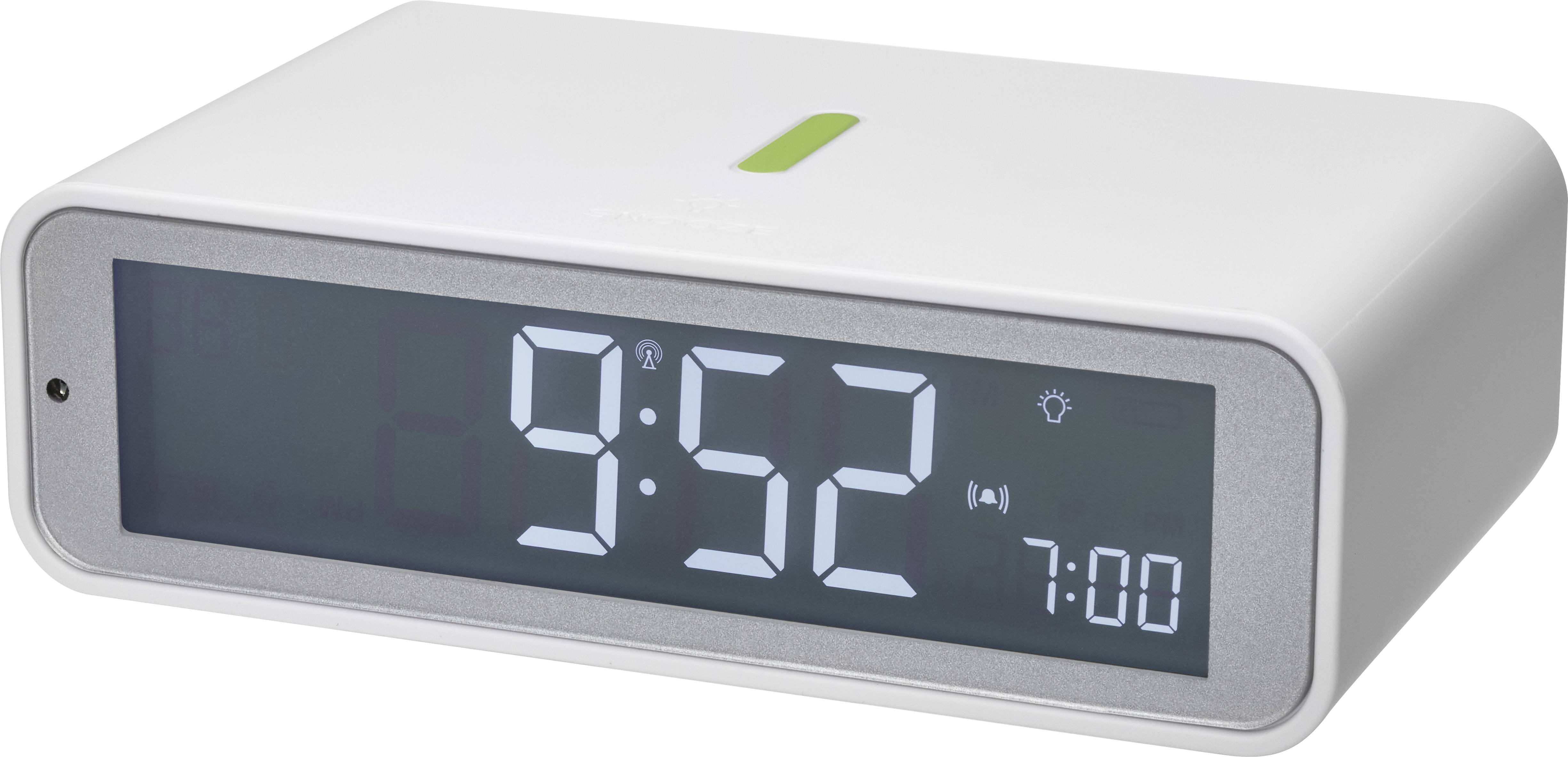 TFA Dostmann 60.2560.02 radiopiloté(e) Réveil blanc Heures de réveil 1