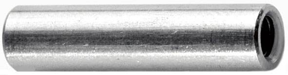 Tube métallique cylindrique, lisse et argenté, placé horizontalement.