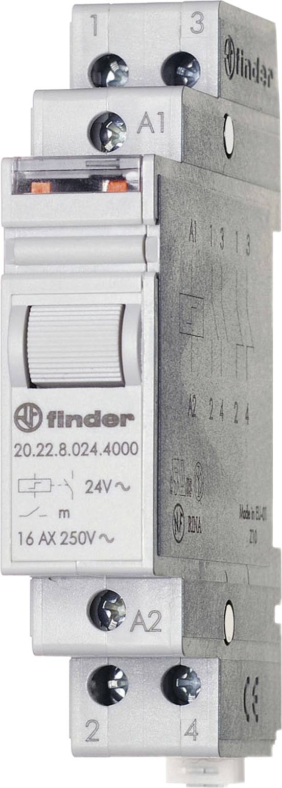 Télérupteur pour profilé Finder 20.24.9.024.4000 2 NO (T) 24 V/DC 1 pc(s)