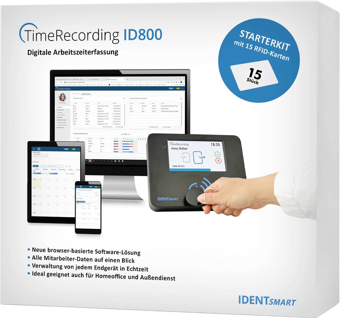 IDENTsmart ID800 Kit de démarrage d'enregistrement du temps