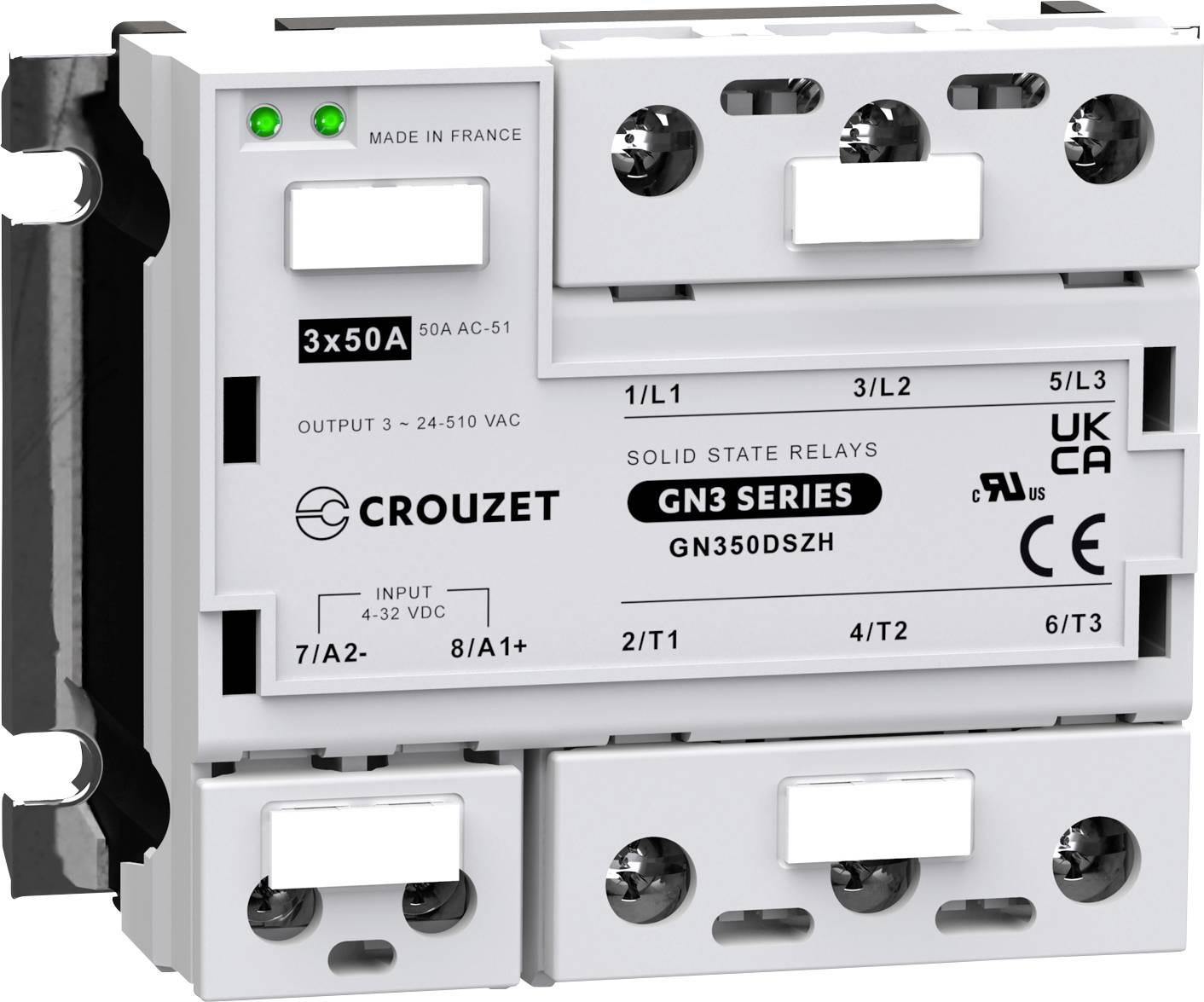 Crouzet Relais à semi-conducteurs GN350DSZH 50 A Tension de contact (max.): 510 V/AC Passage par zéro spécial 1 pc(s)