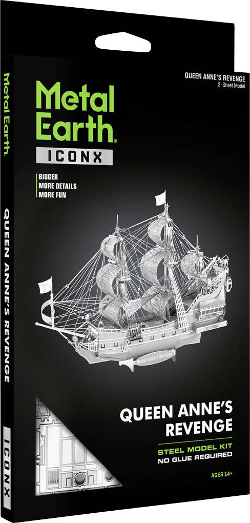 Metal Earth Iconx Queen Anne's Revenge Kit en métal