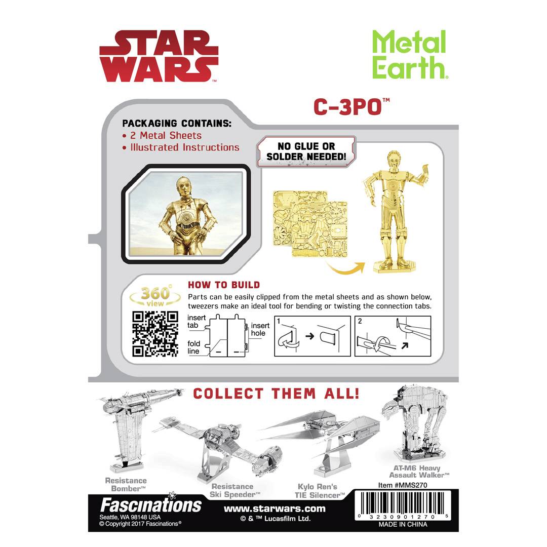 Metal Earth C-3PO gold Kit en métal