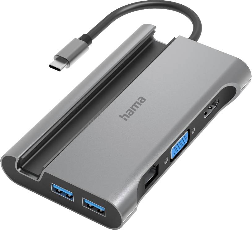 Hub Multiport USB-C® (USB 3.1) Hama 7 ports gris
