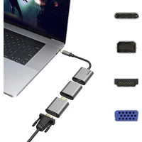 Hama 00200306 USB-C® / Mini-Display / HDMI / VGA Adaptateur [1x USB-C® mâle - 1x Mini port Display femelle, HDMI femelle, VGA Hama 00200306 USB-C® / Mini-Display / HDMI / VGA Adaptateur [1x USB-C® mâle - 1x Mini port Display femelle, HDMI femelle, VGA