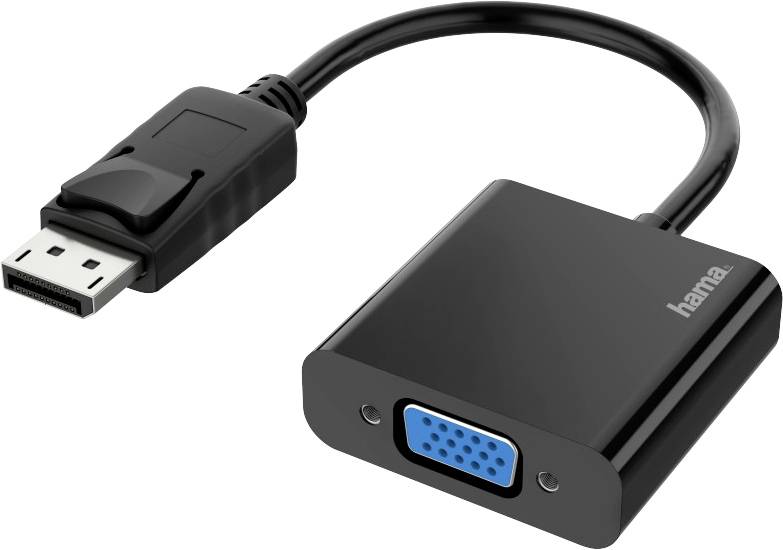Hama 00200337 DisplayPort / VGA Adaptateur [1x mâle anglaise - 1x DisplayPort mâle] noir