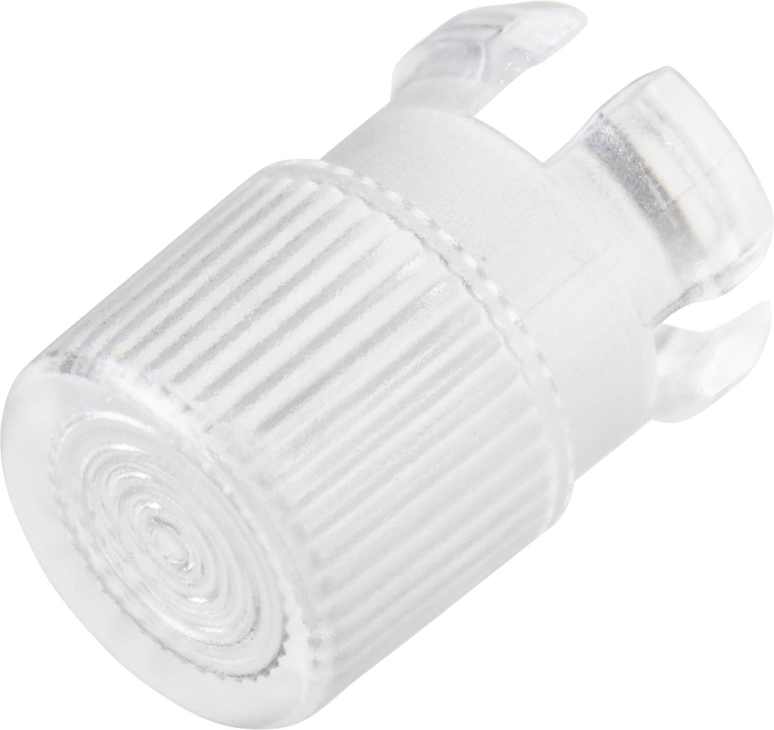 Un chevillet en plastique blanc à surface striée et extrémité recourbée, probablement utilisé pour des fixations de construction ou des installations électriques.