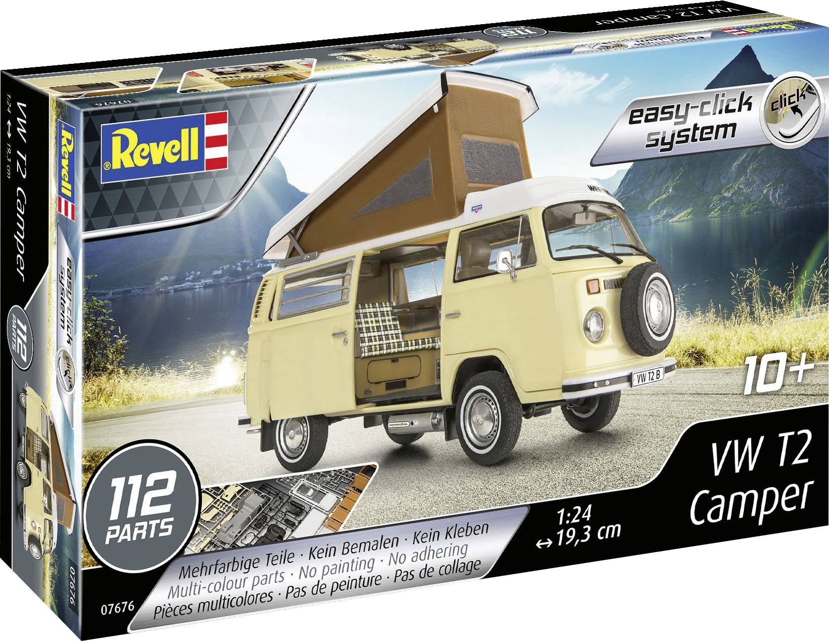Revell RV 1:24 VW T2 Camper 1:24 Modèle réduit de bus